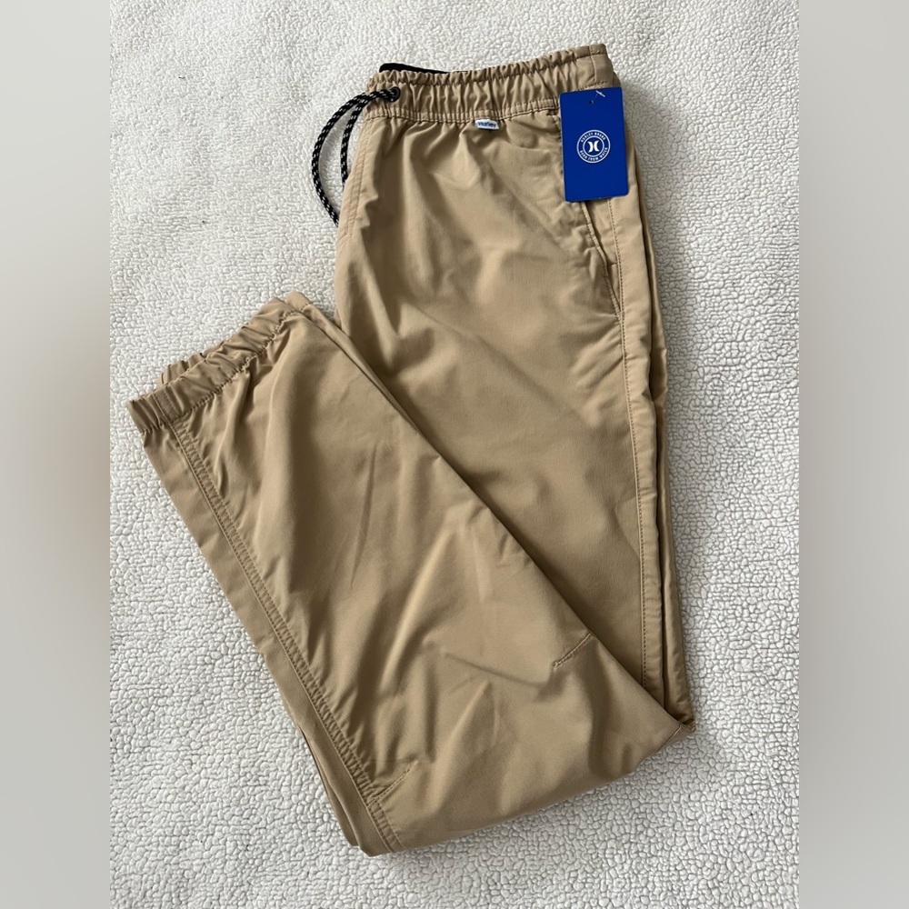 NWT Hurley Men's Nylon Twill Joggers, Size L